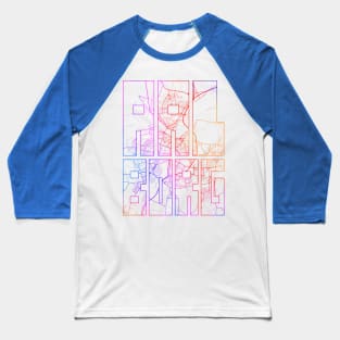 Aalborg, Jutland, Denmark City Map Typography - Colorful Baseball T-Shirt